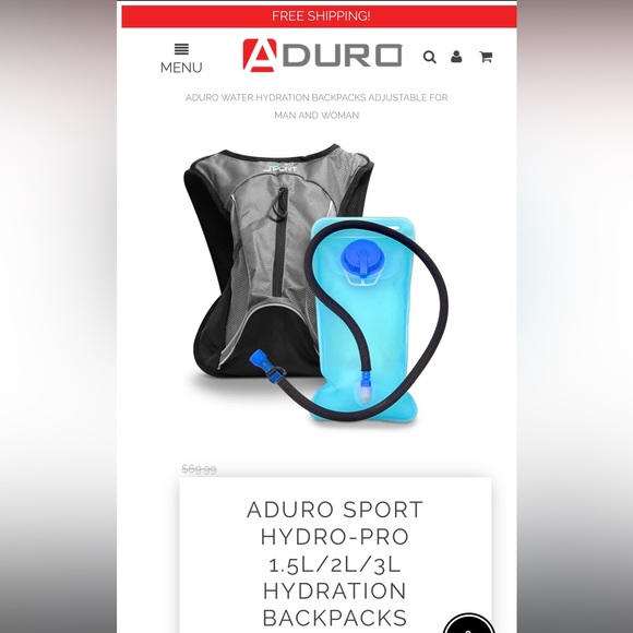 Aduro Sport Hydration Backpack (1.5L) - Picture 2 of 8
